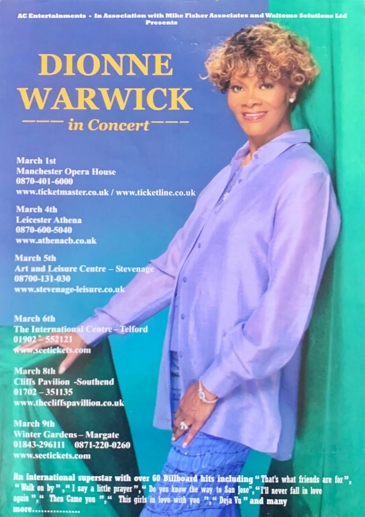 About Mike Fisher Dionne Warwick Tour Poster