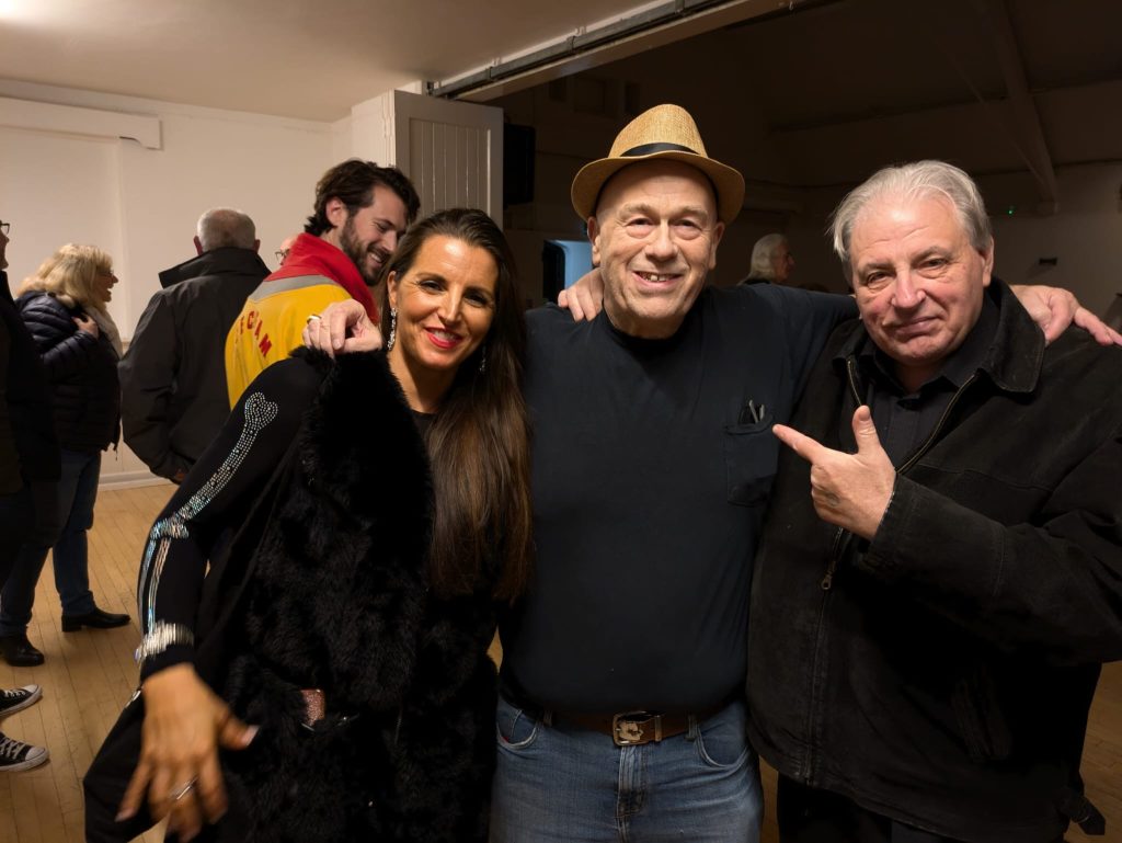 Nicky Fisher Legend music photographer Danny Clifford with Nicky and her manager Mike Fisher