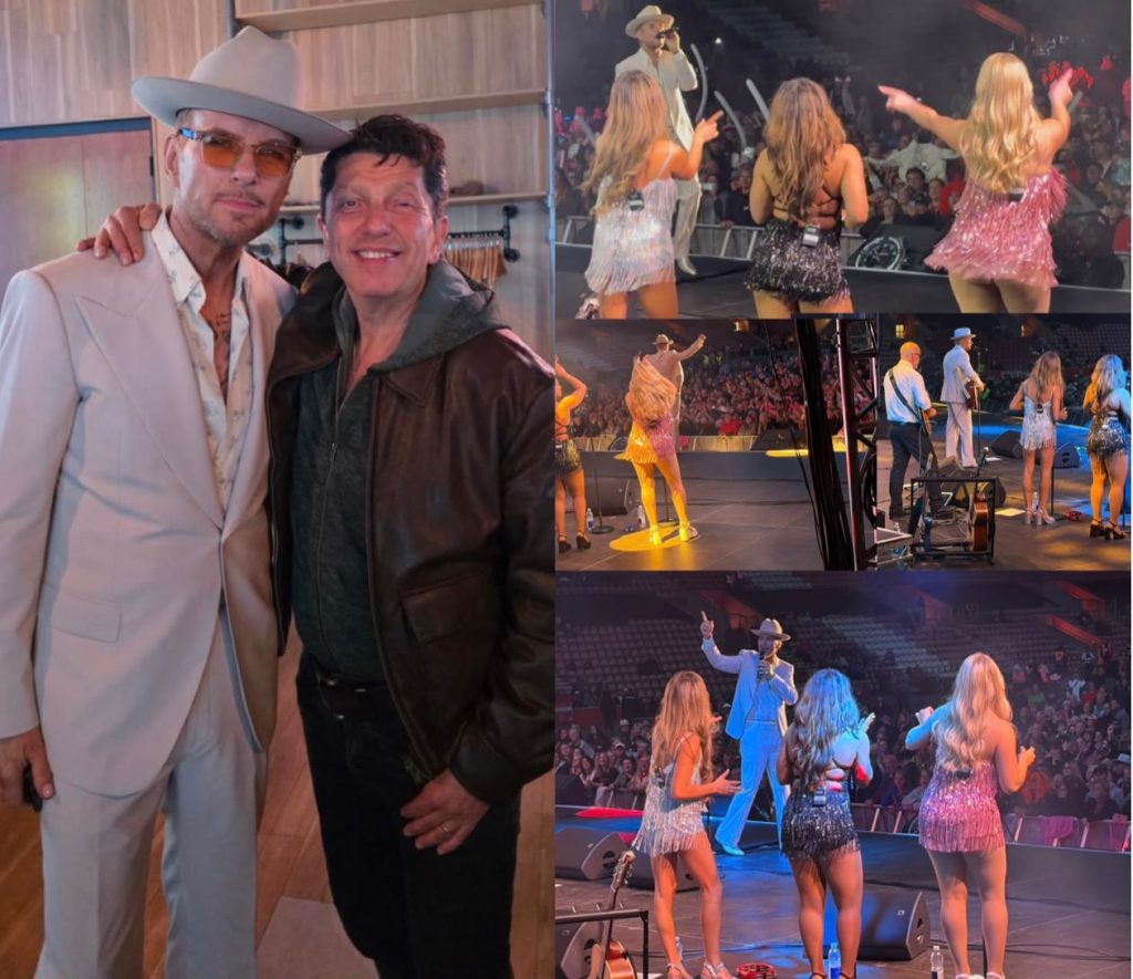 Mauro Dirago Mauro with headliner Matt Goss at the 2026 Let's Rock Festival, Southampton